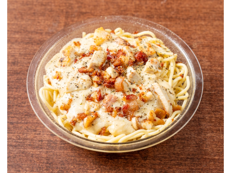 Chicken Bacon Alfredo.