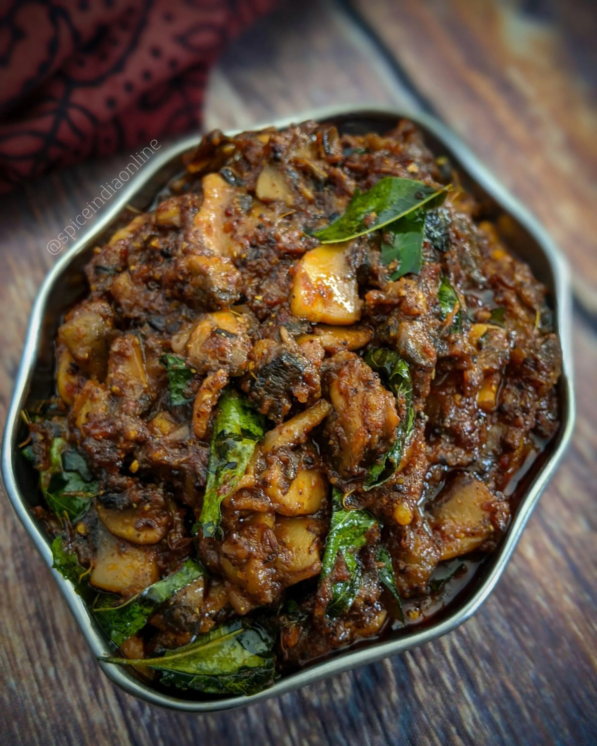 Mushroom Pepper Fry.