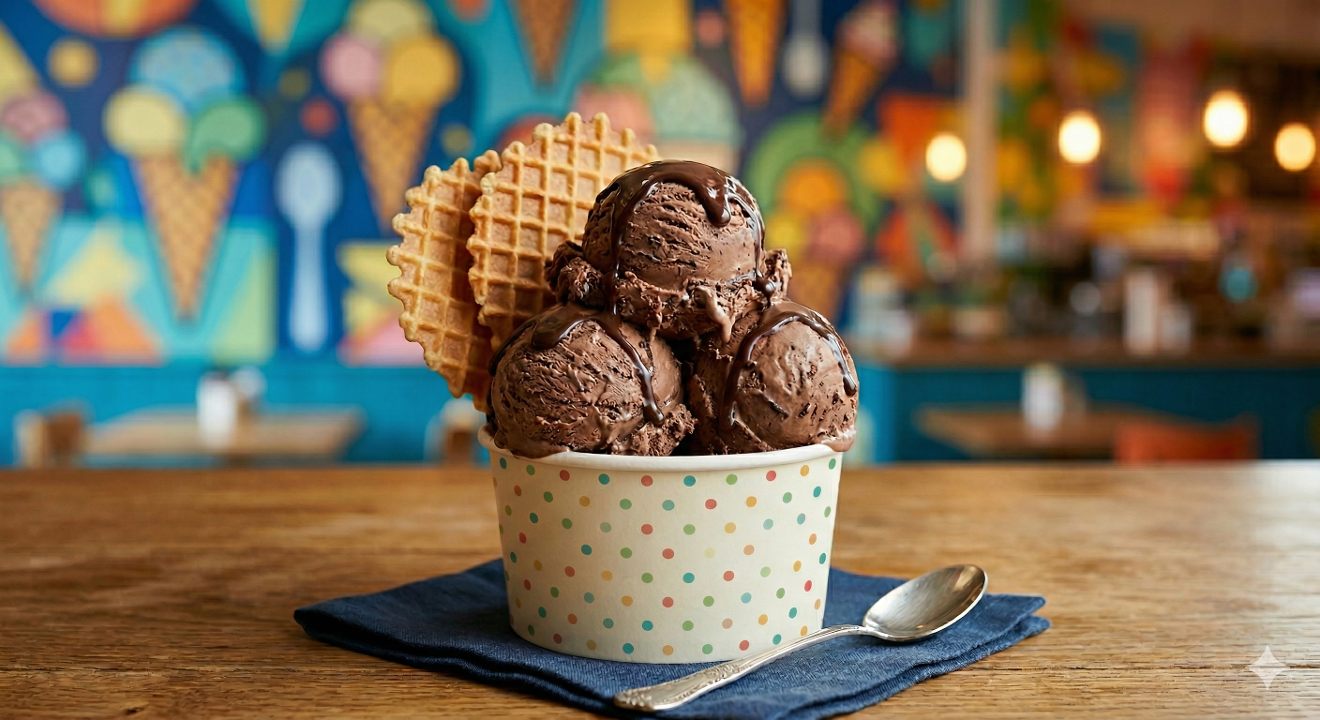 Chocolate Brownie Ice Cream.