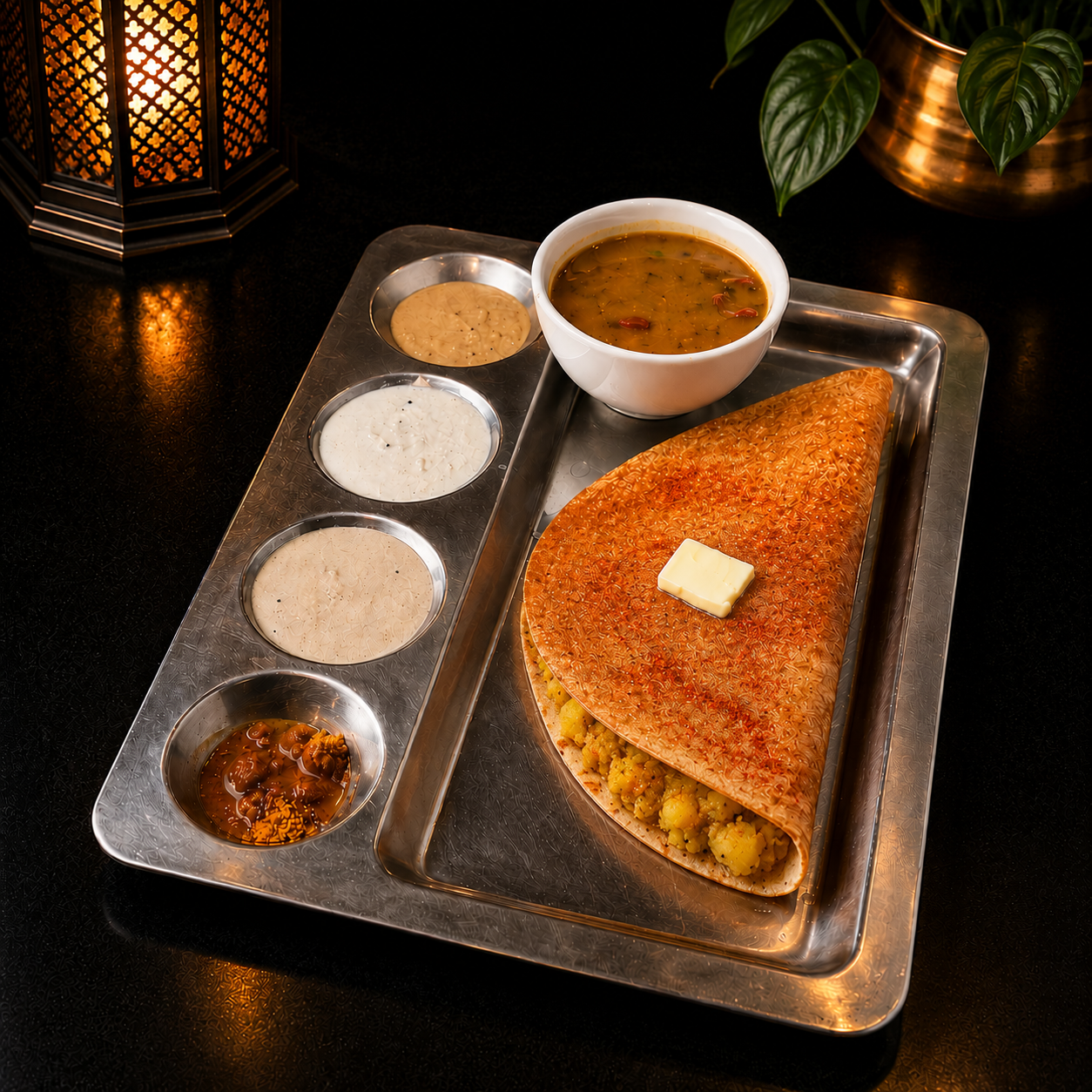 Benne Podi Masala Dosa.