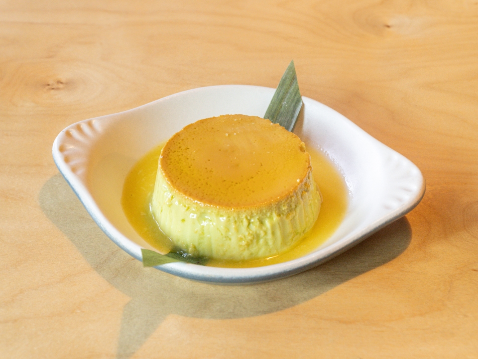 Buko pandan (coconut) flan.
