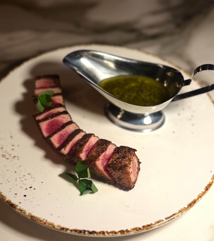 Sesame Crusted Tuna Steak.
