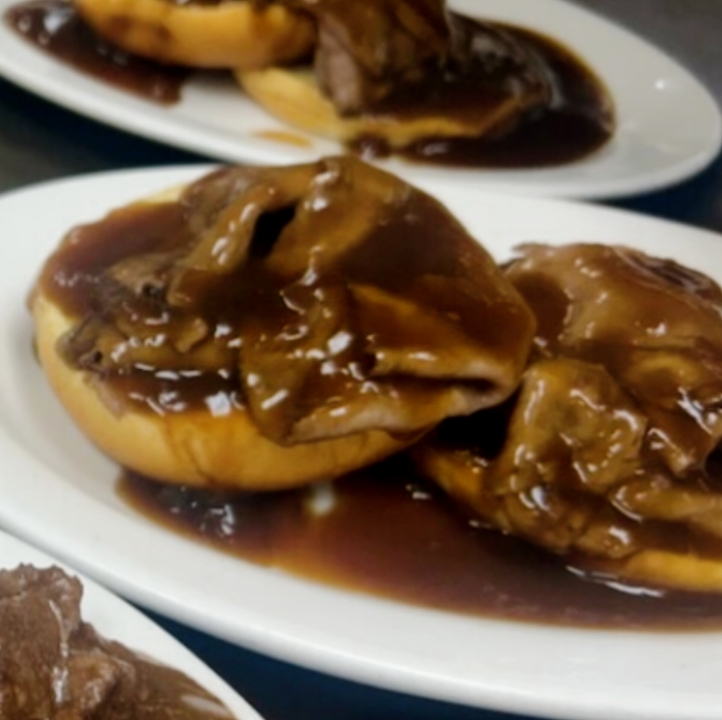 Hot Roast Beef Sandwich.