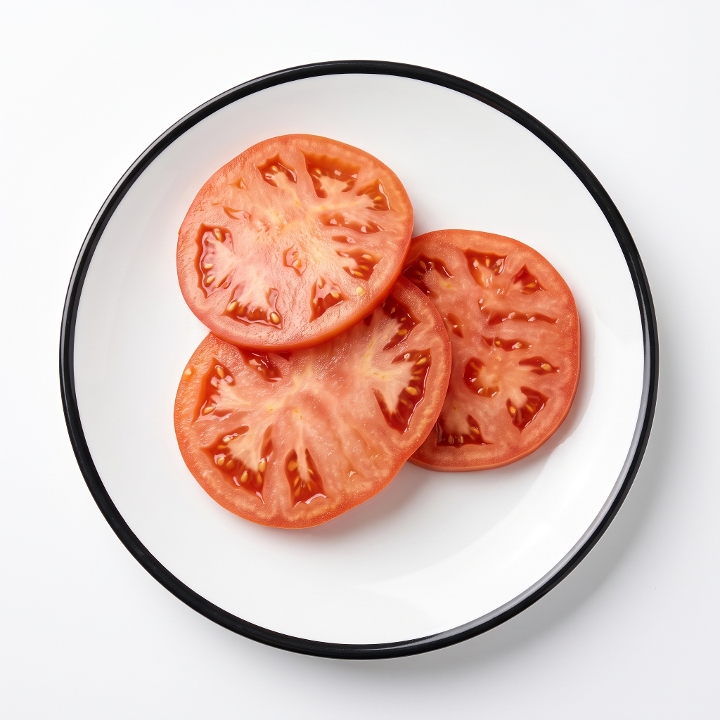 Side Sliced Tomato.