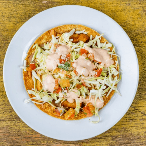 Breaded Fish Tostada.