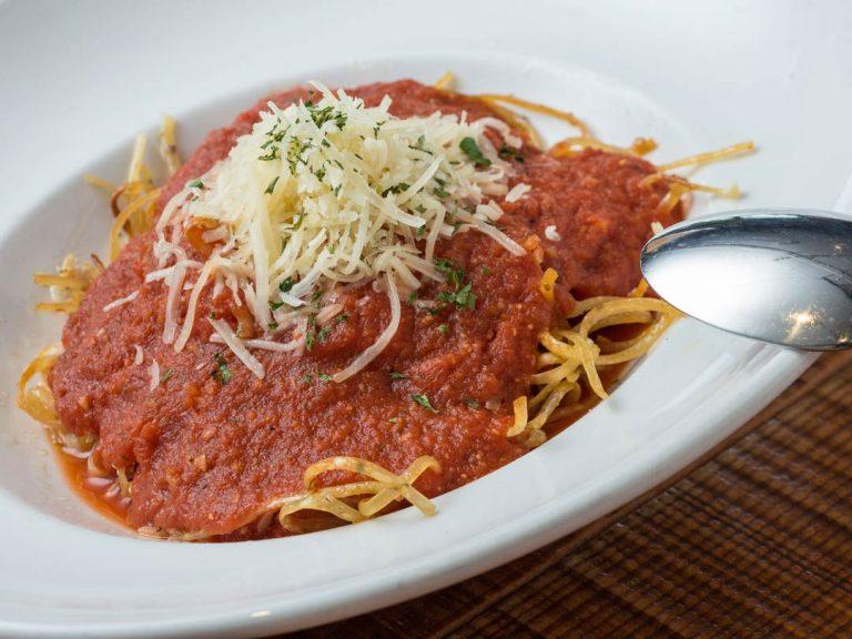 Baked Linguini Marinara.