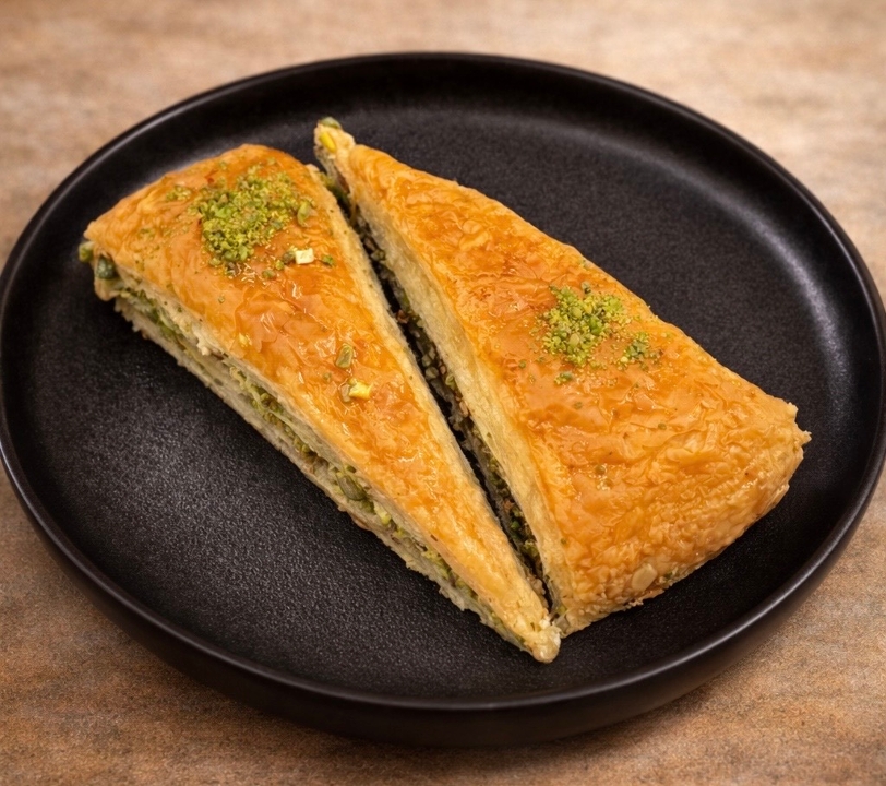 Triangle Pistachio Baklava.