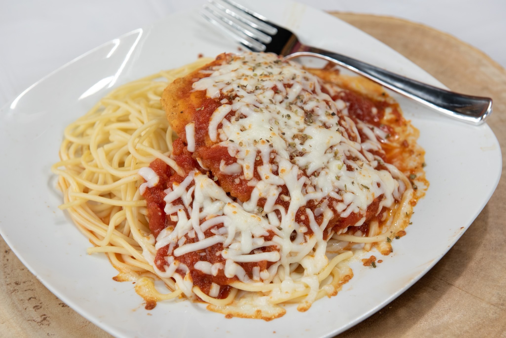 Chicken Parmesan Pasta.