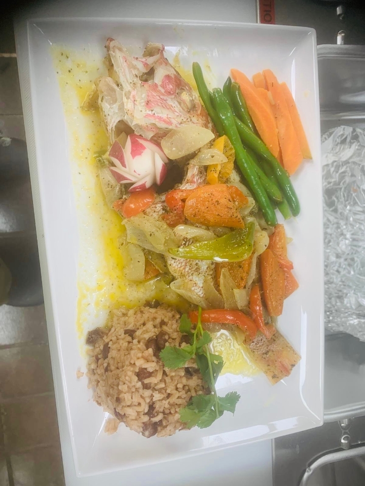 Steamed snapper.