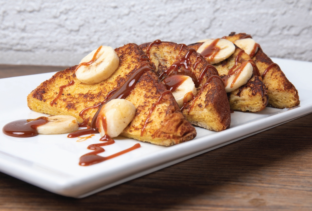 Cajeta French Toast Pancakes.