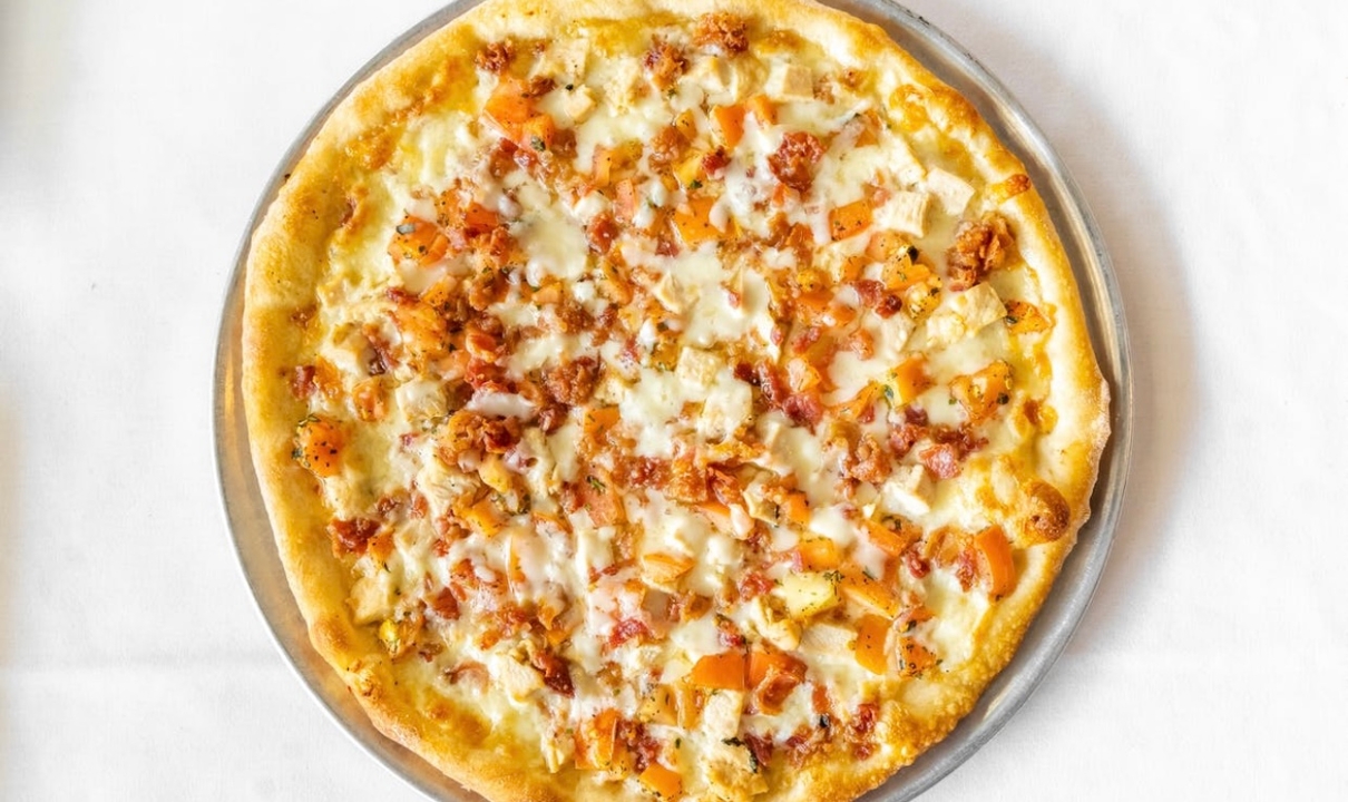 MED Buffalo Chicken Pizza.