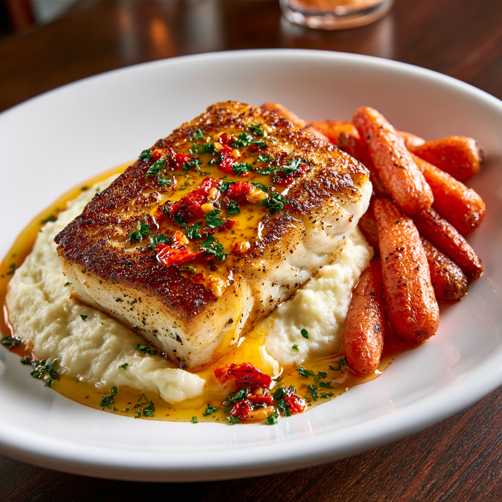 Pan-Seared Chilean Sea Bass.