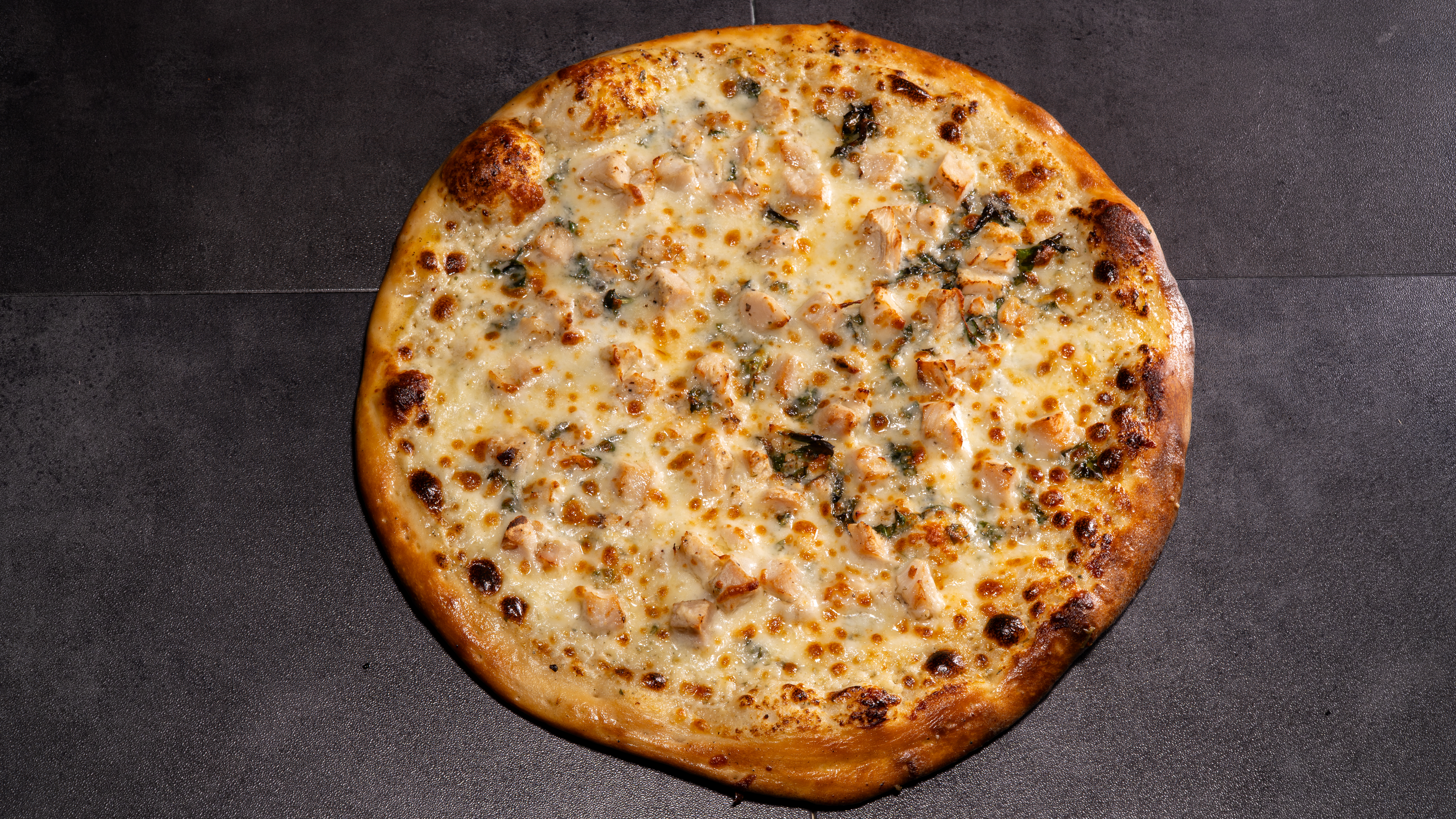 Basil Chicken Pizza.