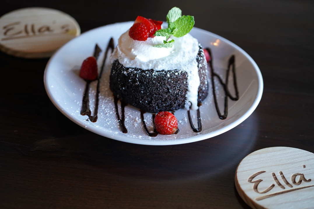 CHOCOLATE LAVA CAKE.