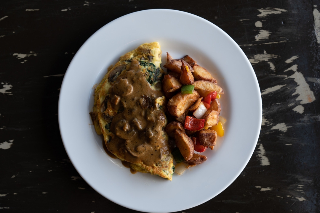 Mushroom Omelette.