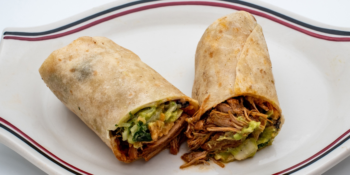 No Gluten Spicy Chicken Burrito.
