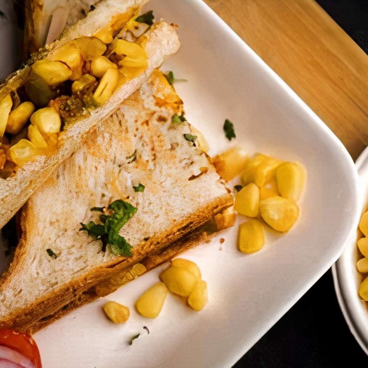 Cheese Corn Sandwich.
