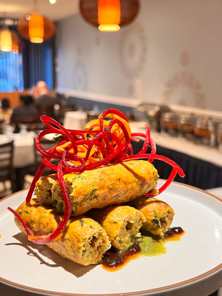 Tandoori Chicken Seekh Kebab.