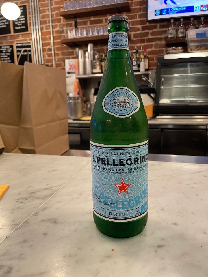 Large San Pellegrino Sparkling Water.