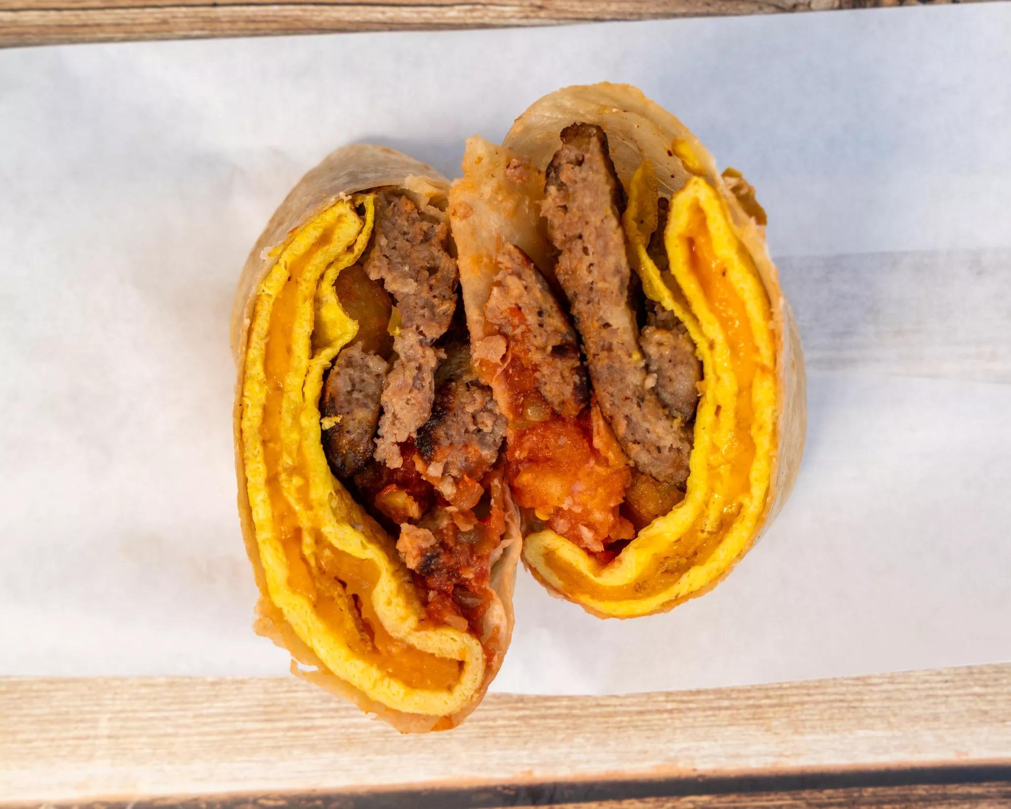 Sausage Hooked Burrito.