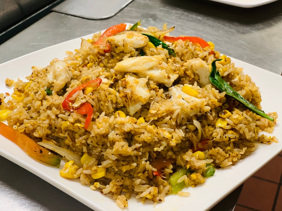 Dancing crab fried rice.