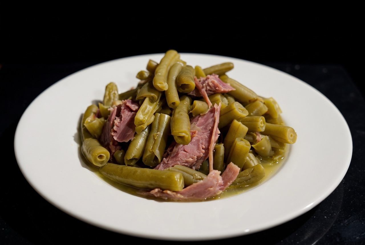 Green Beans with Smoked Turkey.
