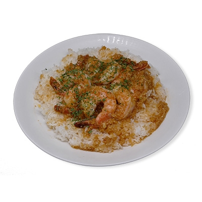 EbiKahuku (Garlic Shrimp).
