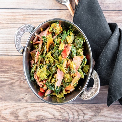 Collard Greens with Smoked Turkey.