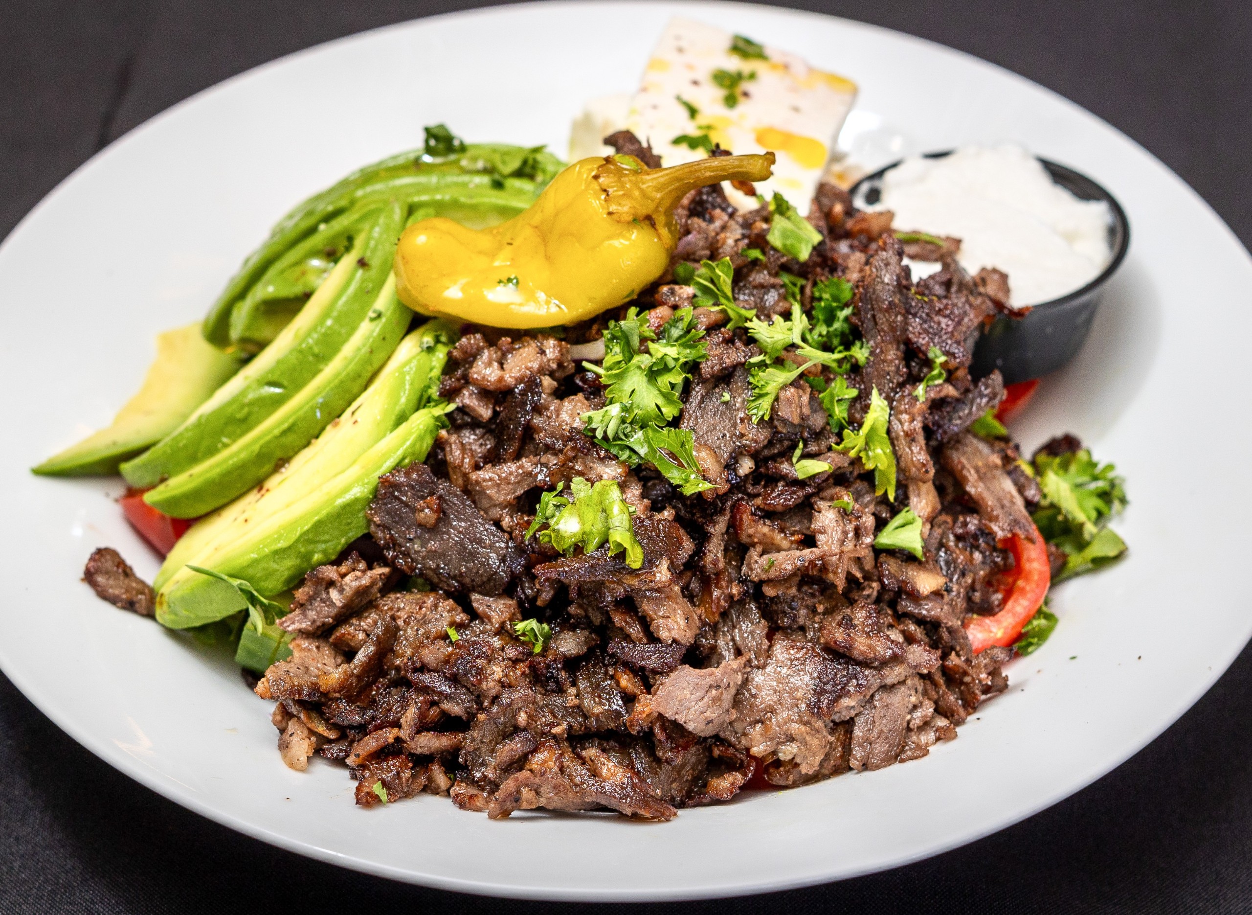 Beef Shawarma Salad.