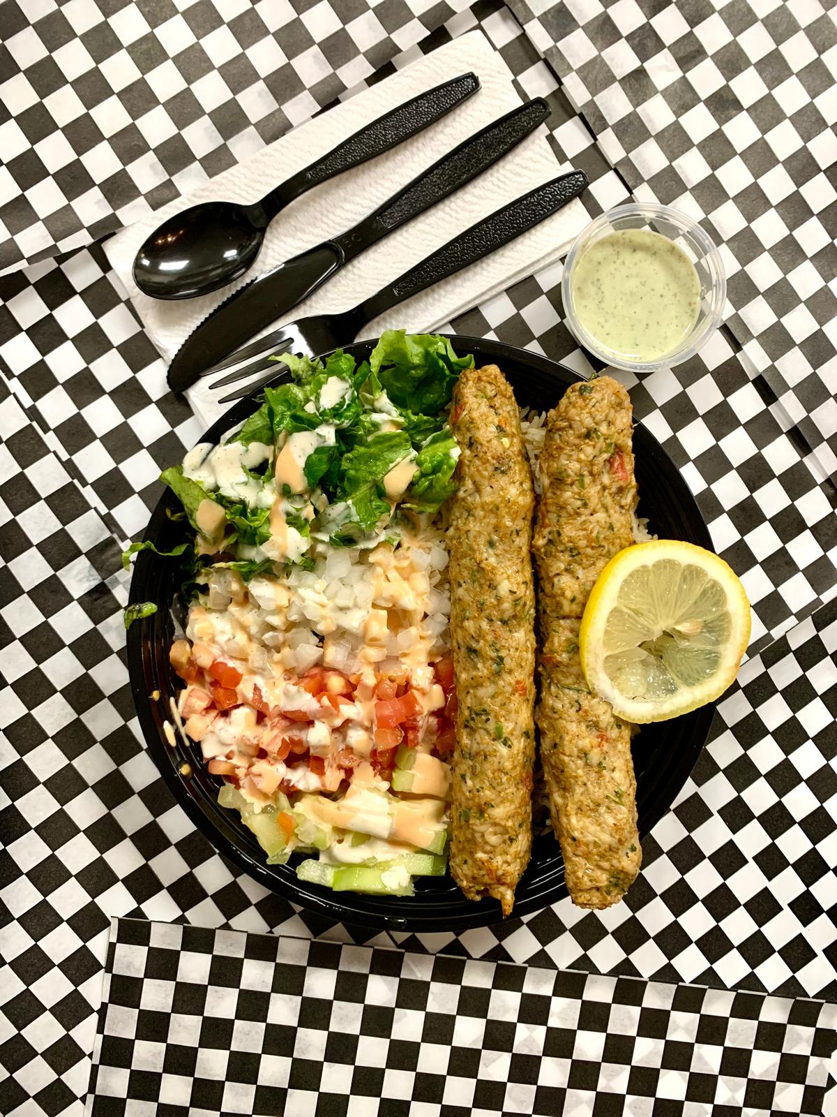 Skewer Chicken Kebab Bowl.