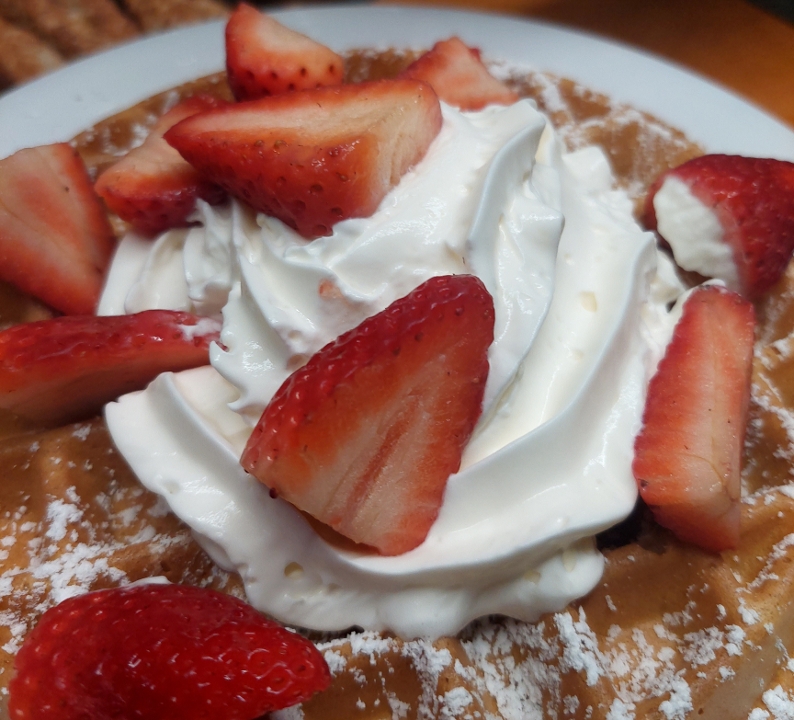 Fresh Strawberry Waffle.