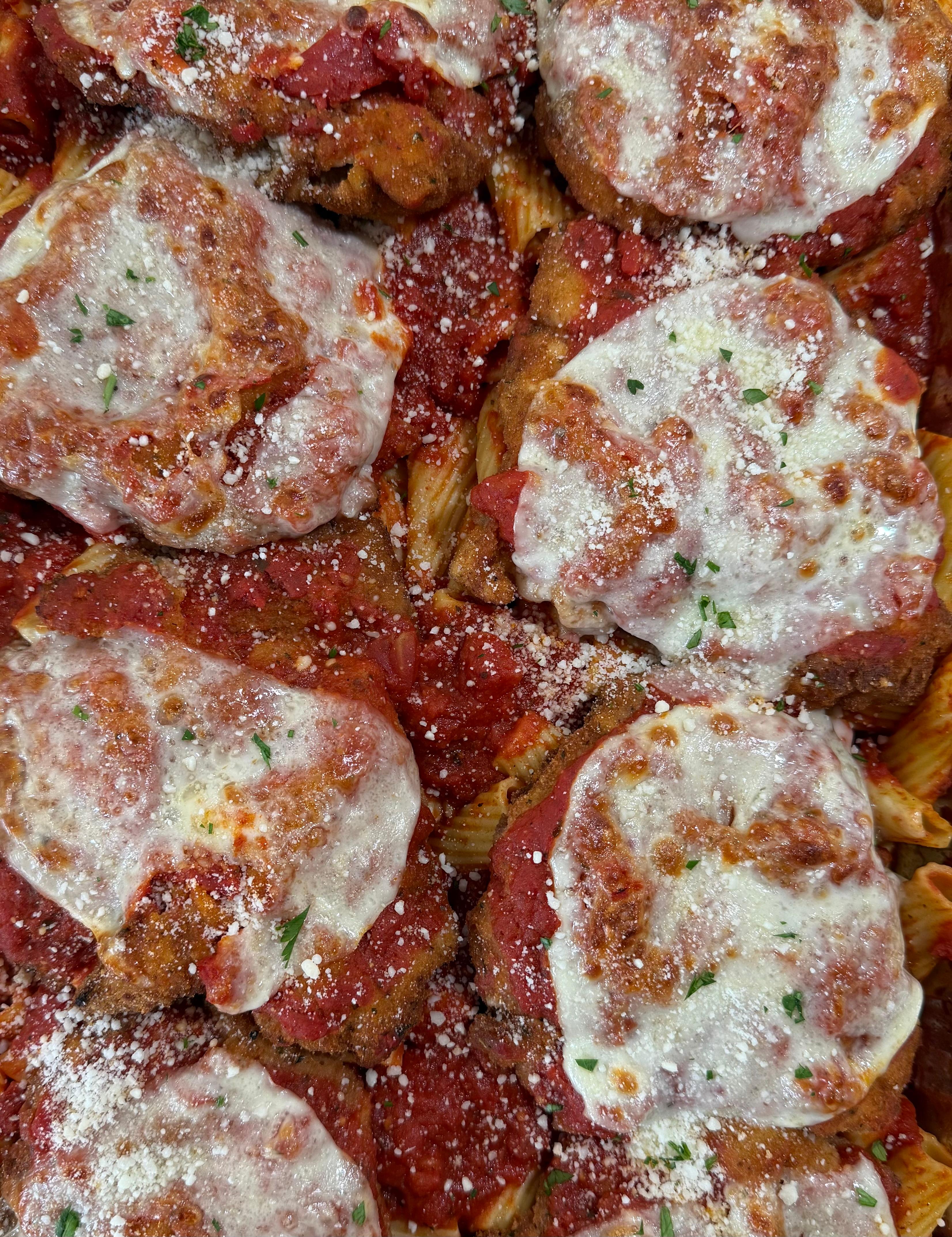 Half Tray Chicken Parmesan Pasta.