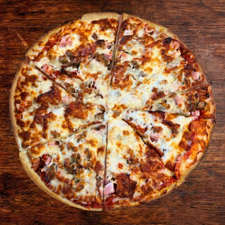 Super Meatza Gluten Free Pizza.