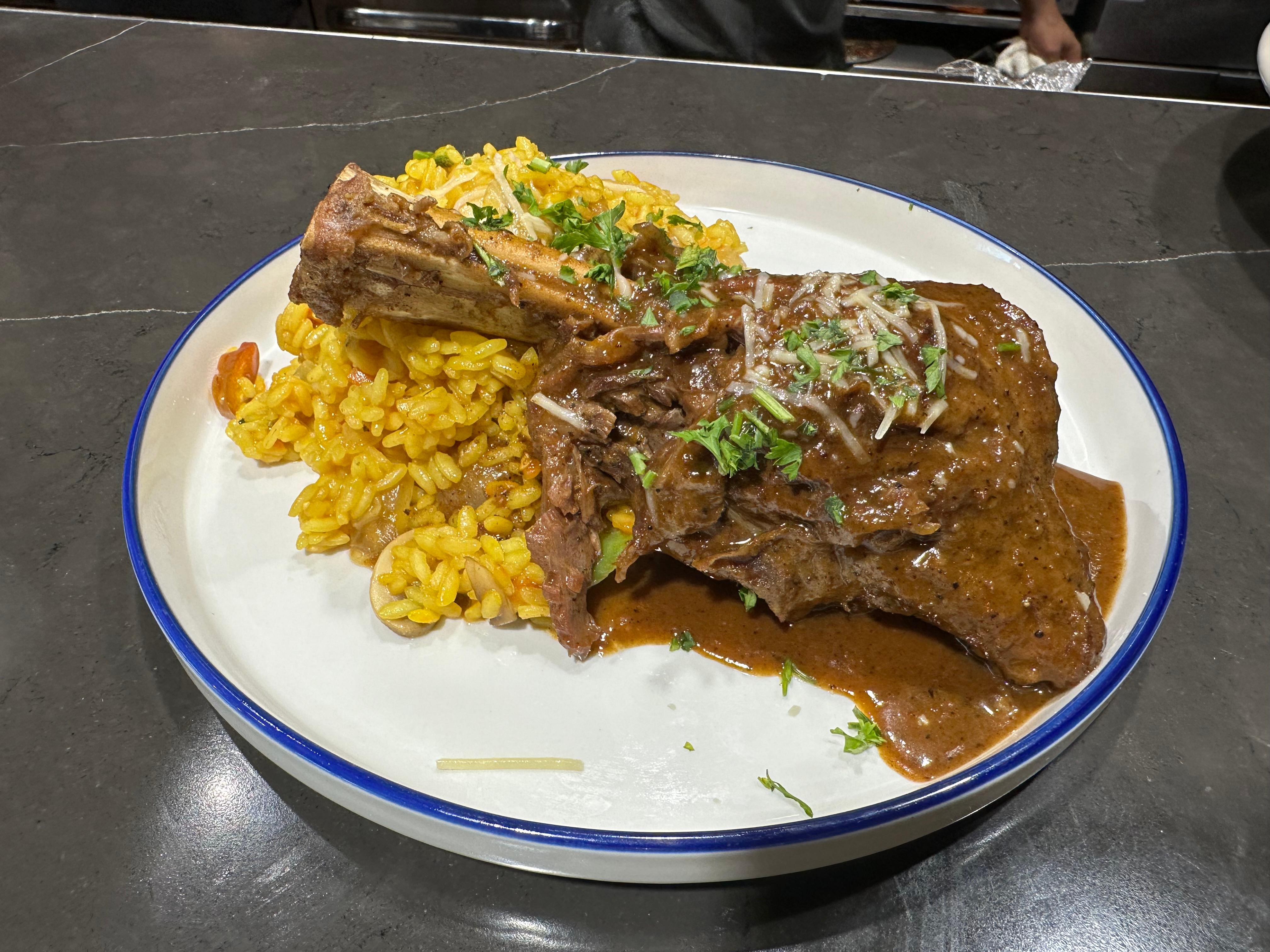 Shank of Lamb Risotto.
