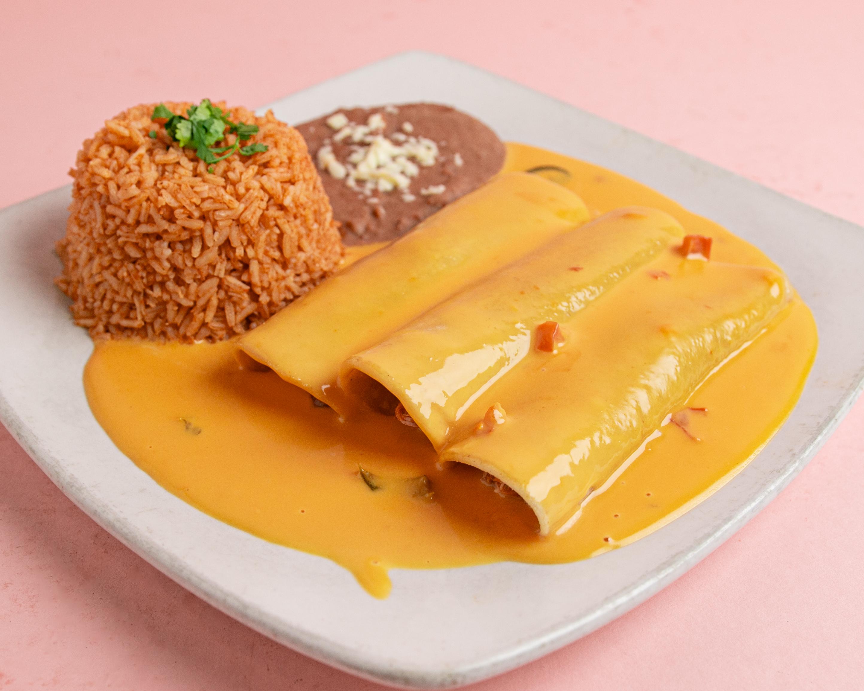 Chile con Queso Enchiladas.