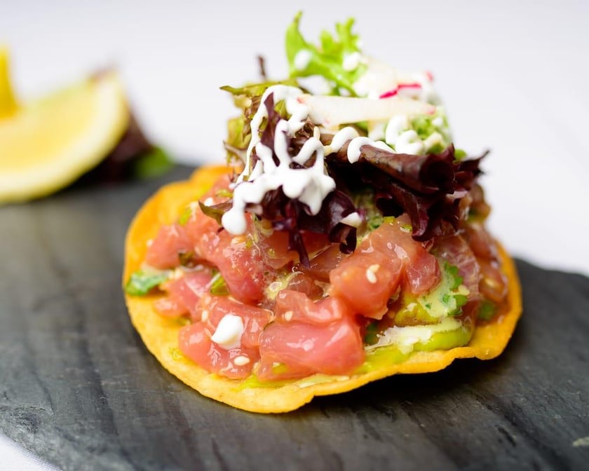 Roadside Ahi Tuna Tostada.
