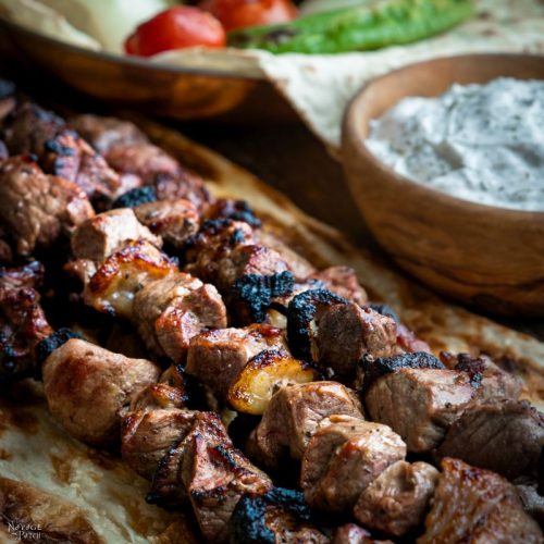 Lamb Shish Kebab.