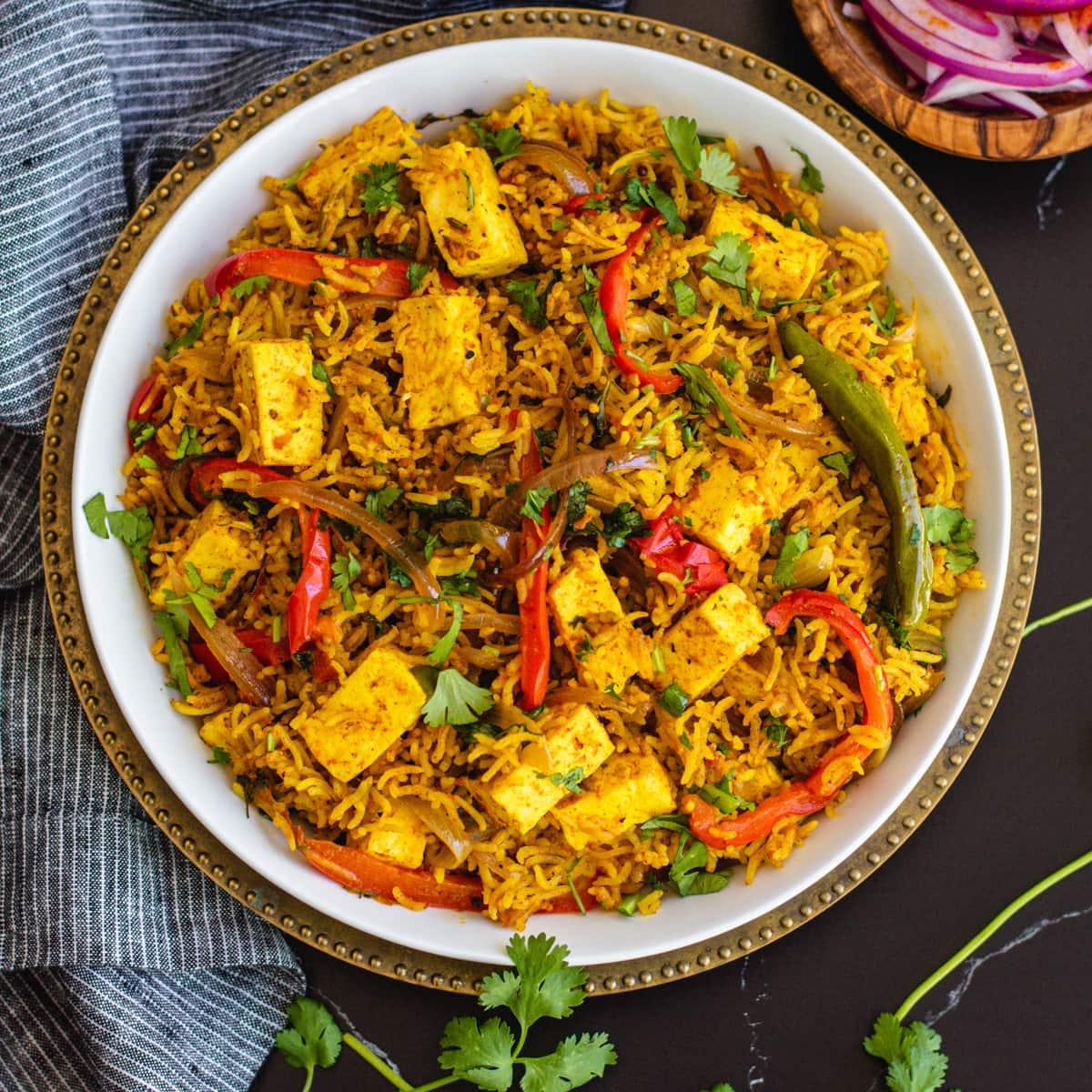 Paneer Biryani.