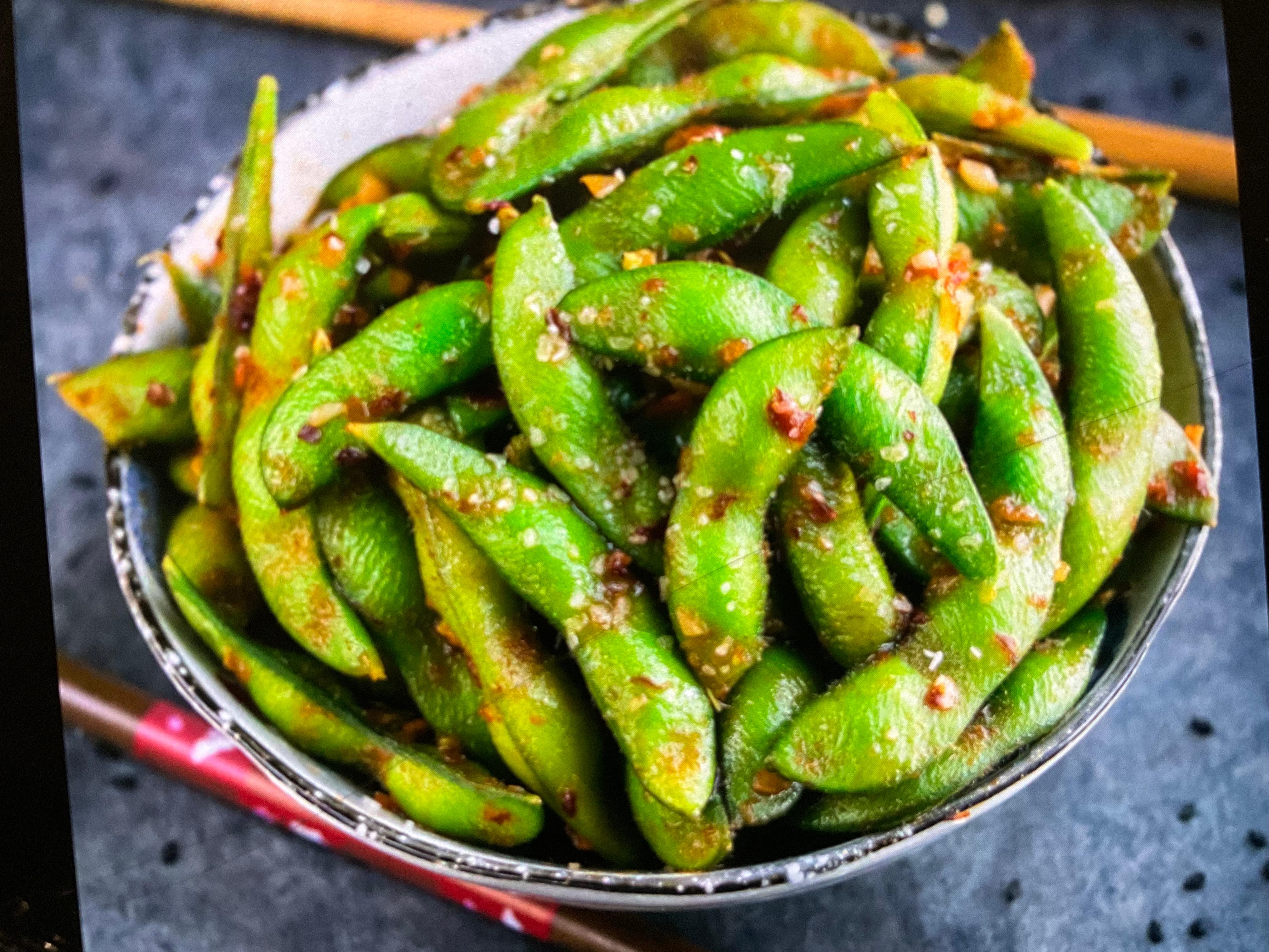 Edamame (Spicy Garlic) 🌿🌶️.