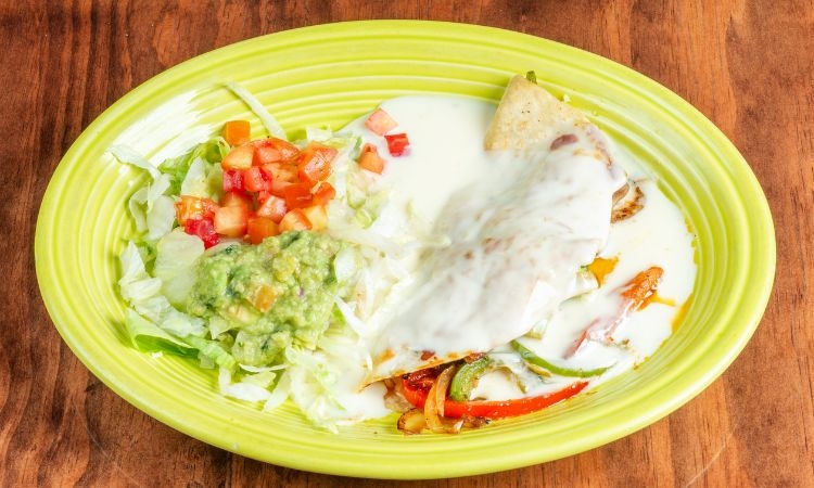 Vegetarian quesadilla dinner.
