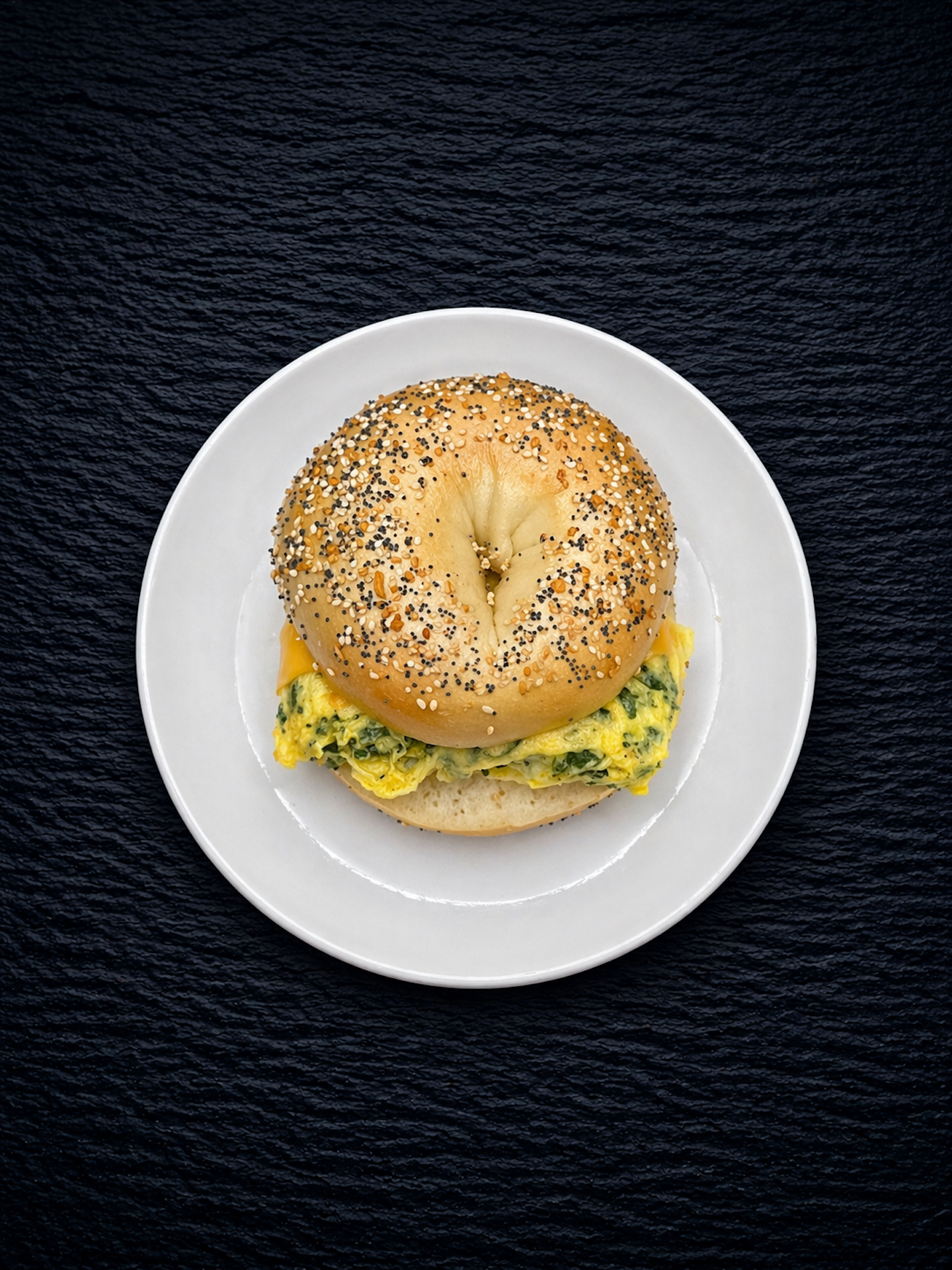 E3 Spinach Omelet Sandwich.