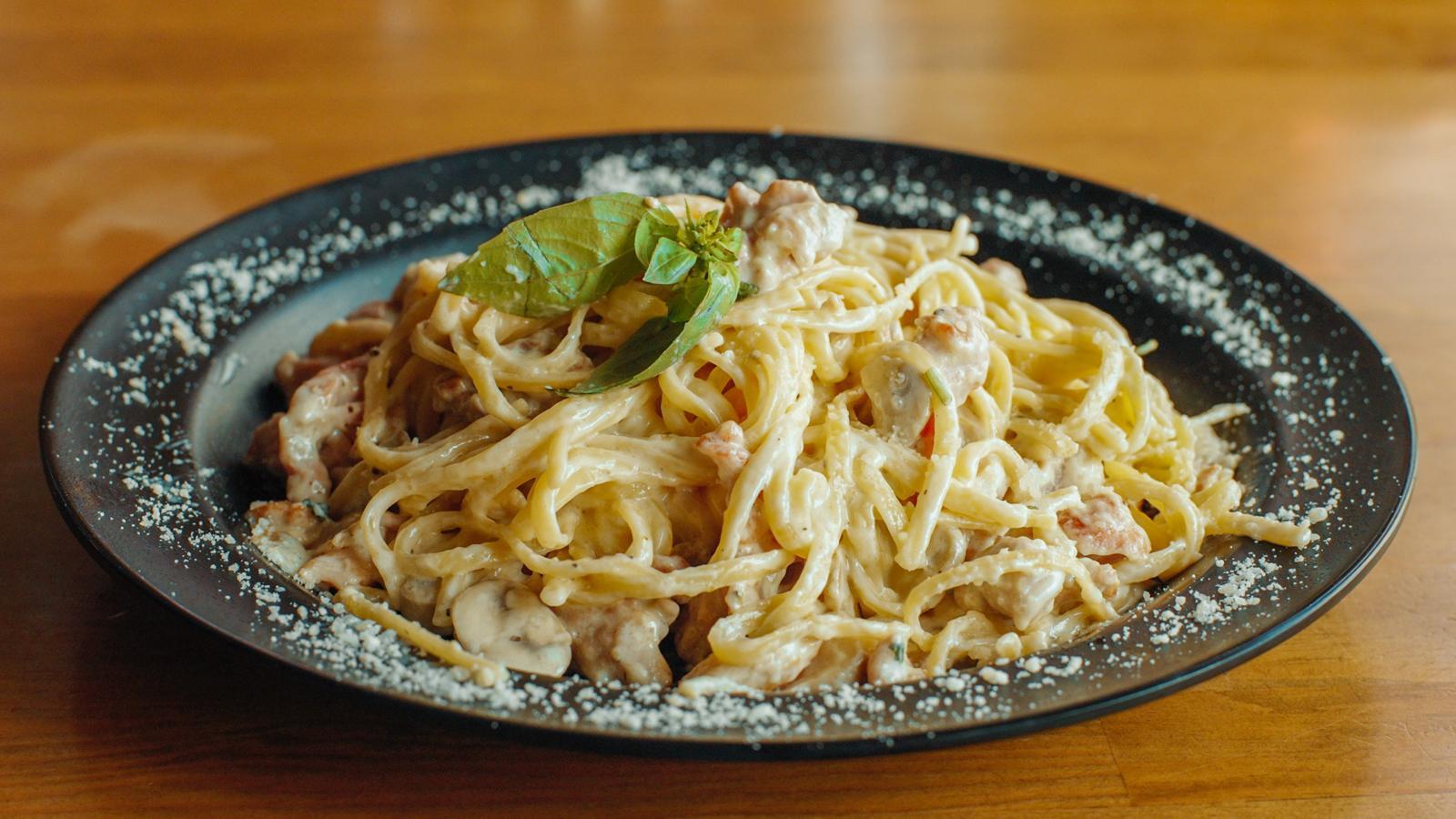Chicken Alfredo.