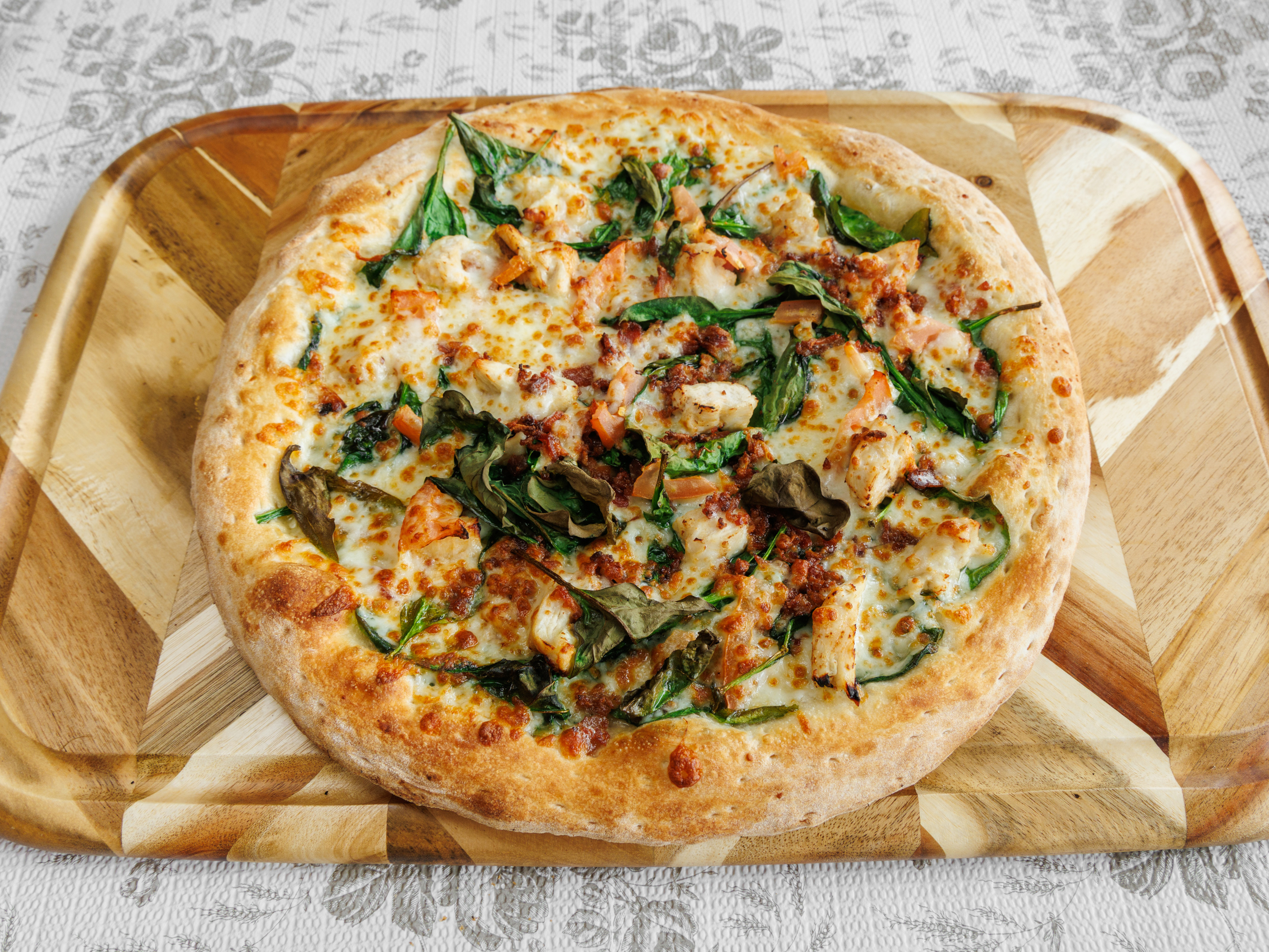 Spinach & Feta Pizza.