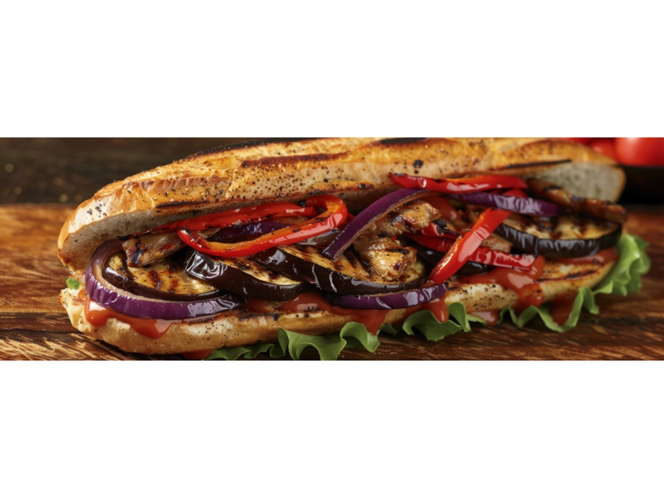 Eggplant Parmigiana Sandwich.