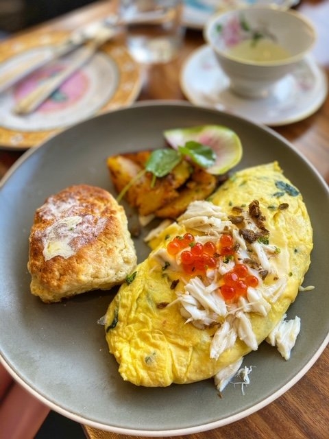 Crabby Omelet.