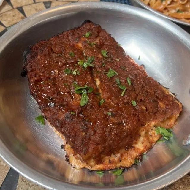 Sicilian (Spicy) Eggplant Lasagna (v).