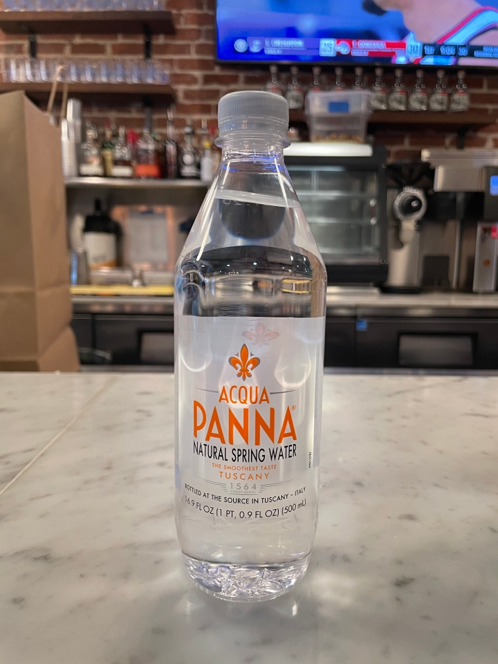 Small Acqua Panna Mineral Water.
