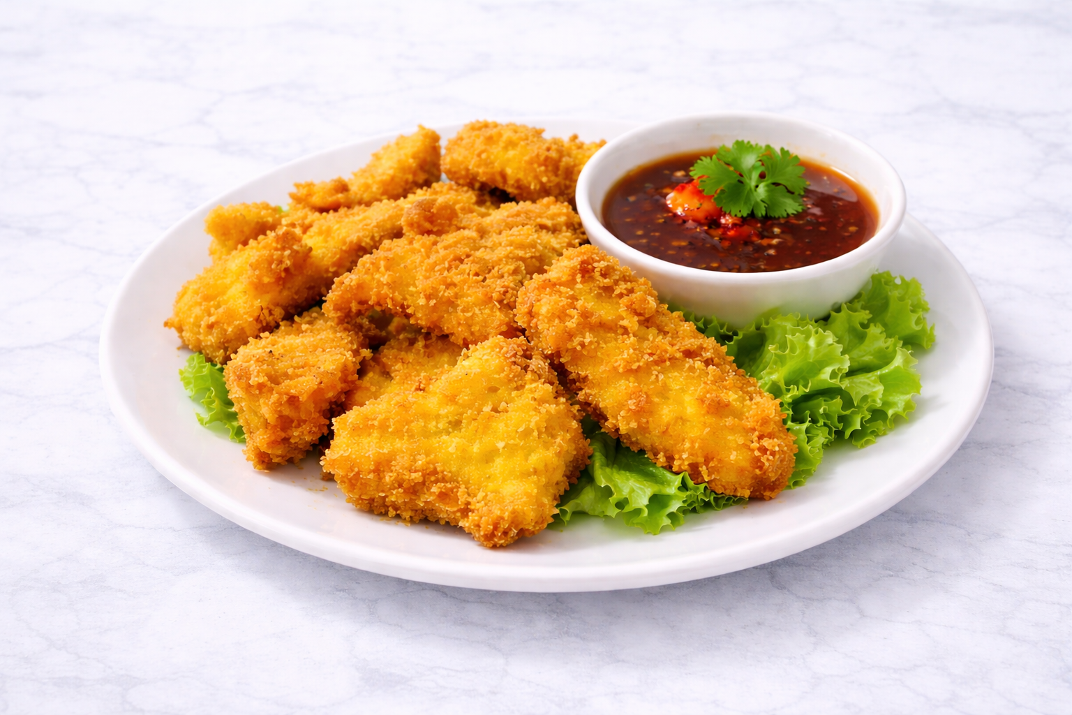 Coconut Fish w/ Chili Sauce.