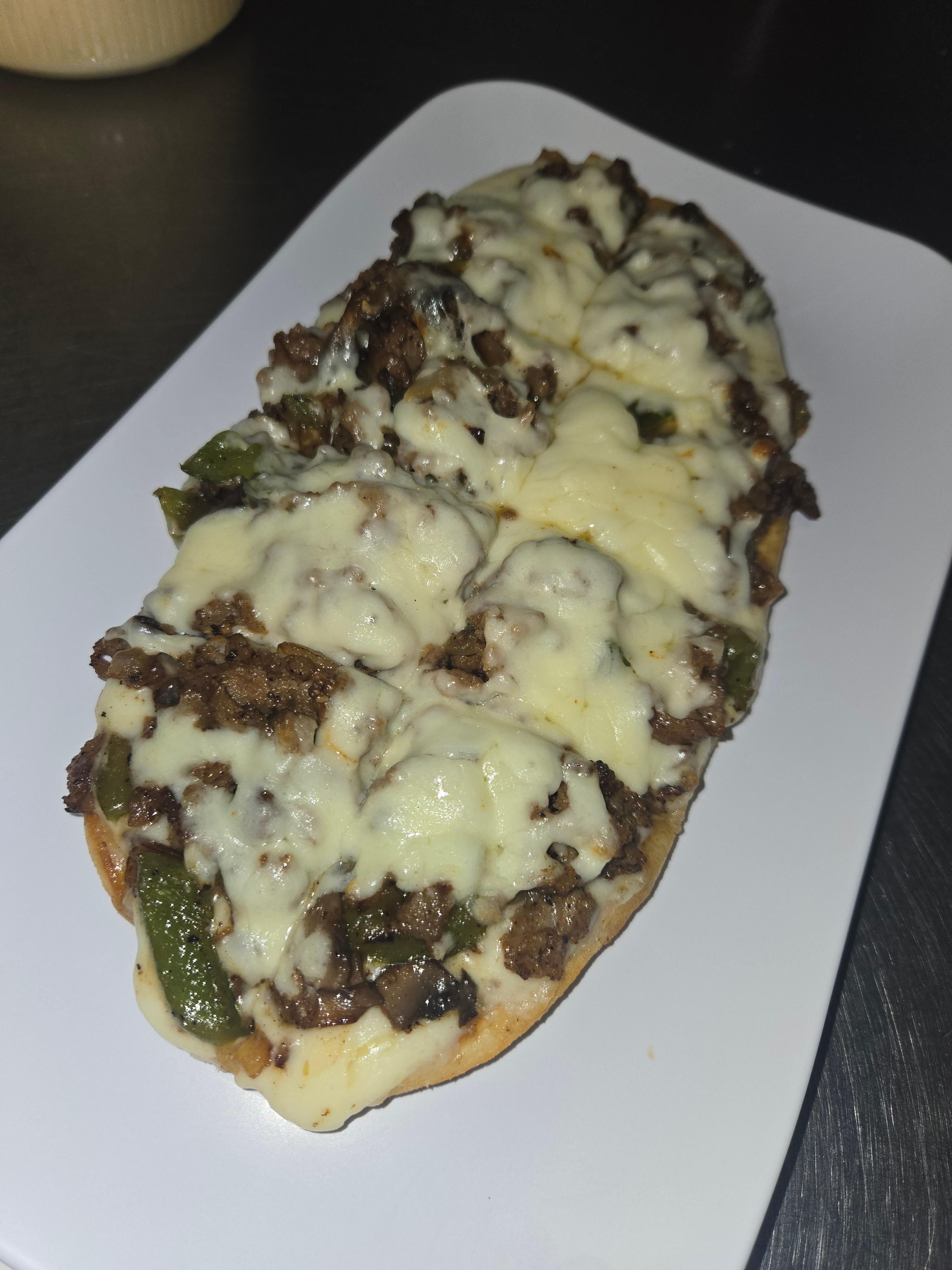 Philly Cheesesteak Flatbread.