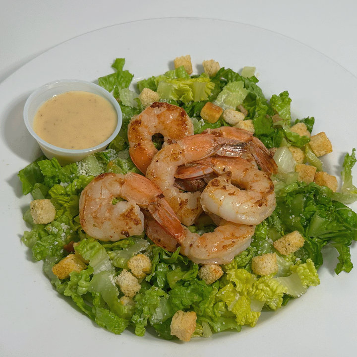 CAESAR SALAD W/ SHRIMP.